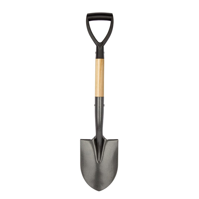 VNIMTI Shovel for Digging, Round Small Shovel with Wooden D-Handle, Metal Garden Shovel for Gardening, 28 Inches - Image 1